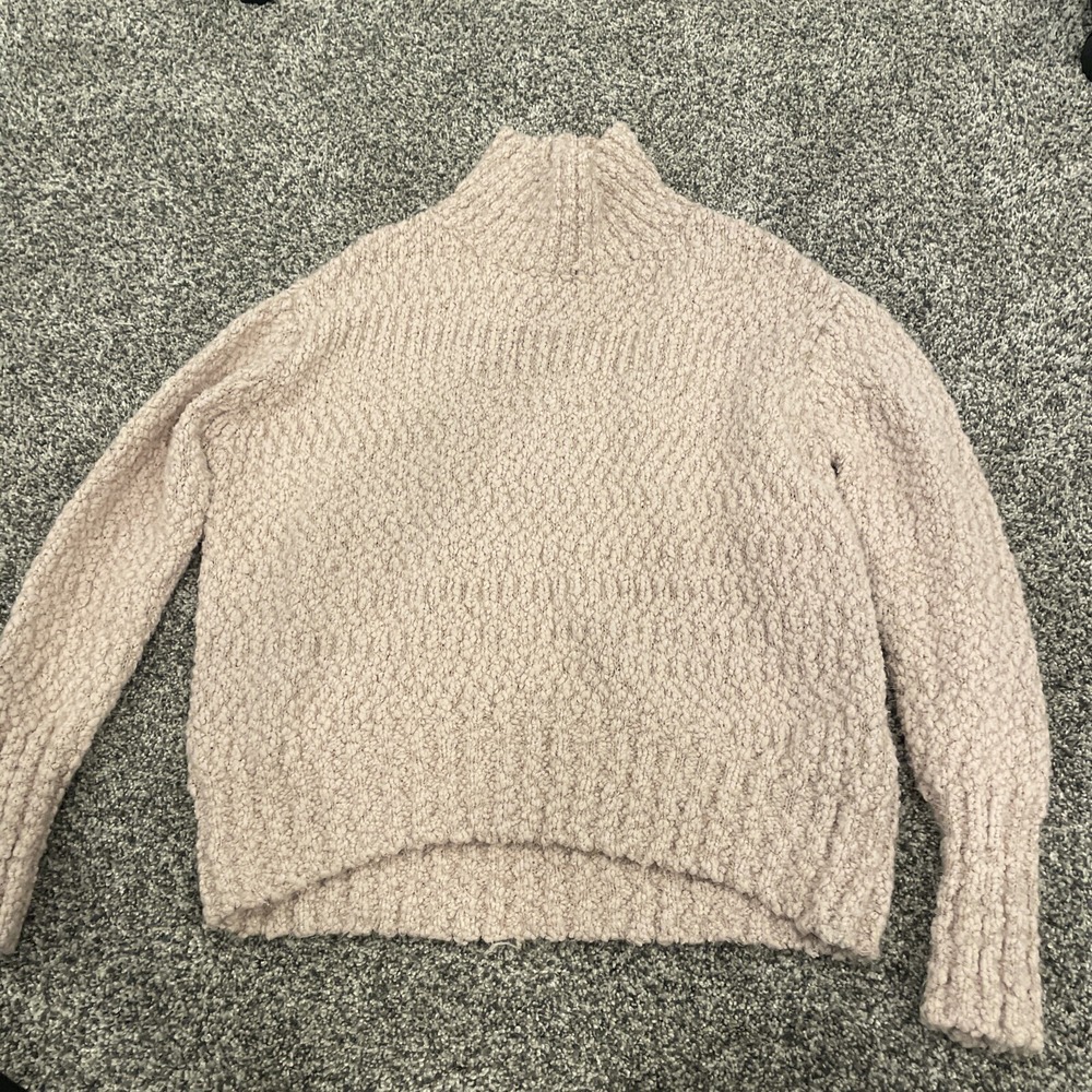 Womens Cynthia Rowley X Small Powder Pink Blush Mock Neck Sweater